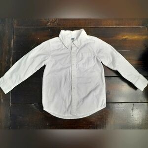 4T Old Navy White cotton Button-down Shirt